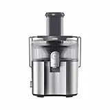 Braun MultiJuice 7 SJ700, Zentrifugalentsafter mit ColdXtract-Technologie, 75 mm Einfüllöffnung, 2L Fruchtsaftbehälter, Anti-Tropf-System, 4-faches Sicherheitssystem, Edelstahlfilter, 1000W, Grau