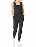 Amazon Essentials Damen Studio-Frottee-Overall, 68,0cm Beininnenlänge (Erhältlich in Übergröße), Schwarz, L