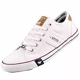 MUSTANG Herren Canvas Sneaker Weiß, Schuhgröße:EUR 43
