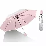 BAODINI Reise-Mini-Regenschirm für Geldbörse mit Etui – kleiner kompakter UV-Regenschirm, Sonnenschutz, leicht, kleiner Taschenschirm mit Etui für Damen und Mädchen