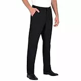 PALLTEX Arzak Kochhose Herren Kochhose Herren Kochhosen für Männer Bäckerhose mit Knopfen, 3 Taschen und elastischer Bund auf dem Rücken (Schwarz, 2XL)