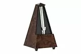 Wittner Metronom Taktell Pyramidenform System Maelzel Designer Serie - Kunststoffgehäuse - Ohne Glocke - Wurzelholz - Mechanisch zum Aufziehen - Keine Batterien erforderlich - Made in Germany