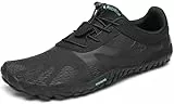 SAGUARO Barfußschuhe Damen Herren Zehenschuhe Traillaufschuhe Weich Bequem Barfussschuhe Fitnessschuhe Männer Frauen Trainingsschuhe für Joggen Laufen Wandern, Schwarz, 44 EU
