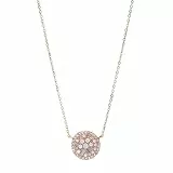 Fossil Halskette Für Frauen, 40,6 cm Länge, 5,1 cm Verlängerung Rosa, Rose Gold Perlmutt, Edelstahl Halskette, JF01740791