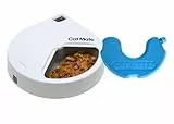Cat Mate C300 Automatischer Futterspender für Haustiere mit 3 Mahlzeiten und digitalem Timer (366) – für Katzen oder kleine Hunde, für nasse und trockene Tierfutter, Mahlzeiten bis zu 0,3 kg, Weiß