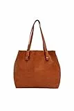 ESPRIT edc by Accessoires Damen Ravenna Shopper Henkeltasche Braun (Rust Brown)