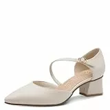 Marco Tozzi Damen Pumps weiches Feel Me Fußbett weiches Innenfutter Spitz, beige (Cream), 40 EU
