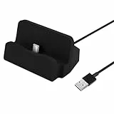 Menibeuty USB C Ladestation für Smartphones, Qualitativ Dockingstation Ladegerät mit Kabel Mobile Ladestation Handy für Galaxy S24 Note 20 Hua Wei P50 et (Schwarz)