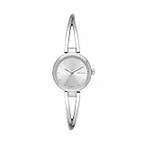 DKNY Zegarek damski Crosswalk, trzy wskazówki, stal nierdzewna, koperty 26 mm, Srebrny