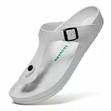 SAGUARO Zehentrenner Herren Leichte Flip-Flops Damen rutschfest Hausschuhe Sommer Weich Pantoletten Garten Unisex Slippers 46 EU