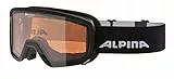 ALPINA SCARABEO S Q - Verspiegelte, Kontrastverstärkende & Polarisierte OTG Skibrille Mit 100% UV-Schutz Für Erwachsene, black, One Size
