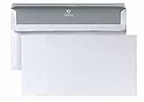 POSTHORN Kompaktbriefumschlag (1000 Stück), selbstklebender Briefumschlag ohne Fenster, weiße Briefumschläge mit grauem Innendruck, 125 x 235 mm, 80g/m²