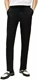 Tommy Hilfiger Herren Chino Hose Core Harlem Essential Twill Relaxed Fit, Schwarz (Black), 36W/32L