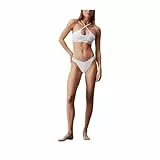 Calvin Klein Damen Bikinihose mit Logobund, Weiß (Pvh Classic White), XL