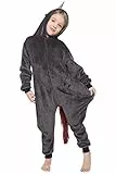 corimori - Ruby Punk-Einhorn Kinder Jungen Mädchen Onesie Jumpsuit Anzug Kostüm Verkleidung (Gr. 110-130cm) Schwarz