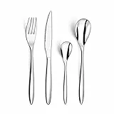 Amefa - 24-teiliges Tafelbesteck für 6 Personen – Actual – Edelstahl 18/0, glänzende Oberfläche