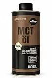 Wohltuer Bio MCT Öl 1000 ml - Hergestellt aus reinem Bio Kokosöl - C8 Caprylsäure & C10 Caprinsäure - für ketogene Ernährung