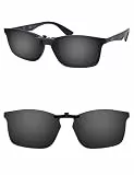ThunderClap Polarisierte Sonnenbrille zum Anklippen, kompatibel mit Ray-Ban RB7047, 54 mm, für Damen und Herren, UV-Schutz, Muschelschwarz, RB7047 54mm