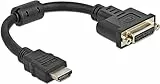 Delock Adapter HDMI Stecker zu DVI 24+5 Buchse 4K 30 Hz 20 cm