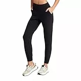 LOS OJOS Jogginghose Damen - Jogger für Frauen - Sweatpants mit hoher Taille und Taschen, Schwarz, M