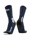 X-BIONIC 4.0 Trek X Unisex Merino Socken zum Wandern und Bergsteigen - Fortschrittliches Feuchtigkeitsmanagement, Fußstabilisierung und Temperaturkontrolle - Blau/Weiß, 45-47
