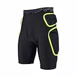 O'NEAL | Protektoren-Hose | Motocross Enduro Motorrad | Beständiger High-Density Eva Schaum, Integrierte Belüftungspads, elastischer Taillenbereich | Trail Short | Erwachsene | Schwarz Lime | Größe L