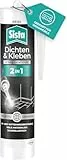 Sista Pattex Dichten & Kleben 2-in-1 Hybrid Dichtstoff, Klebstoff und Dichtmasse in einem, witterungsbeständige Fugenmasse, Dichtmasse für viele Materialien*, 1x280ml Kartusche, weiß
