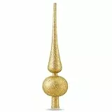 Spitze Gold Christbaumspitze Baumspitze Spitze Aufstecker für Tannenbaum Tannenbaumspitze Weihnachtsbaum Weihnachten (Spitze-Gold)