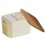 XIQIQI Aufbewahrungsbox Mit Deckel, Organizer Aufbewahrungsboxen Für Ordnung, Platzsparende Organizer Box Für Küche Kleidung Spielzeug Bad