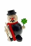 Hess Holzspielzeug 40006 - Kugelräuchermann aus Holz, Räucherfigur Glücksbringer, ca. 12 cm, Dekoration für die Advents- und Weihnachtszeit aus dem Erzgebirge