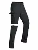 Vzteek Herren Wanderhose Zip Off Trekkinghose Outdoorhose Sommer Softshell Stretch Hose Kurz für Wandern,Abnehmbar,Baggy,Fahrrad,arbeits(DKgrey03,XL)