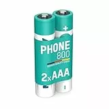 ANSMANN NiMH Akku Micro AAA 800 mAh 1,2 V - Wiederaufladbar, Geringe Selbstentladung, Hohe Kapazität, Schnellladefähig