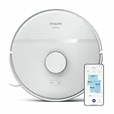 Philips Homerun Serie 2000: 2-in-1 Saug- und Wischroboter, 130 Minuten Laufzeit, Lasernavigation, Teppichboost, App-gesteuert, Arktikweif (XU2000/20)