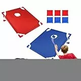 Yonuaret Kinder Cornhole Spielset - Wurfspiel Für Rasen - Klappbares 58 x 51 cm Spielbrett für Familie Reise Picknick Garten Park
