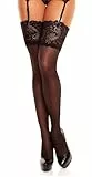 GLAMORY Damen Strapsstrümpfe Dream 20 DEN, Schwarz (Schwarz), XXX-Large (Herstellergröße: 3XL-(56-58))
