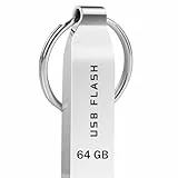 Locpof USB Stick 64GB Speicherstick USB-Sticks mit Schlüsselring Metall Wasserdichter Flash-Laufwerk für Computer, PC, Tablet, Laptop