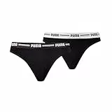 PUMA Damen Puma Iconic Women's String - (2 Pack) Thong Panties, Black, M EU