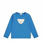 Steiff T-Shirt Langarm EU Größe 98 nebulas Blue, Jungen Langarm-Sweatshirt, Longsleeve für Kinder, Pullover langärmelig, Kinderoberteil, ideales Basic Shirt, bequem und weich, waschmaschinenfest