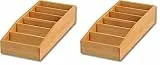 Kesper | Aufbewahrungsbox, Material: FSC®-zertifizierter Bambus, Maße: 15 x 35 x 7 cm, Farbe: Braun | 70822 (Packung mit 2)