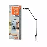 LEDVANCE SUN@HOME PANAN DESK DISC CLIP Schreibtischleuchte, weiß, 15W, 1200lm, regulierbares Weißlicht (2200K bis 5000K), dimmbar, passt das Licht automatisch dem Biorhythmus an, IP20