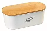 Kesper | Brotbox, Material: Kunststoff, Buchenholz, Maße: 33,5 x 18 /Höhe: 14 cm, Farbe: Weiß, Braun | 85090