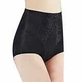 GUSXPPD Bauchweg Unterhose Damen, Shapewear Bauch Weg Miederslip, Hoher Taille Miederhose Unterbauch Kontrolle (DE/NL/SE/PL, Alphanumerisch, M, Regular, Regular, Schwarz)