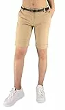 JOPHY & CO Bermuda-Hose für Damen, mit Gürtel und Taschen (Cod. 3009), Schlamm, M