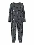 Name IT Jungen Nkmnightset Dark Grey Mel Skull Noos, Dark Grey Melange, 134-140 EU
