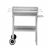 tepro Pasadena 1030 Holzkohlengrill – Großer BBQ‑Trolley mit ca. 58×41 cm Grillfläche, windstabilem Windschutz & 2 verchromten, höhenverstellbaren Grillrosten