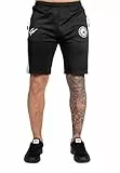 Gorilla Wear - Stratford Track Shorts - Schwarz - Bodybuilding Sport Alltag Freizeit mit Logo Aufdruck leicht und bequem für optimale Bewegung aus Polyester und Spandex, XL