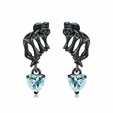 ZIPPICE Totenkopf Ohrringe Damen Ohrringe Silber 925 Geburtsstein Ohrstecker für Damen Mädchen Herz Ohrstecker Skelett Hand Ohrringe Totenkopf Geschenke Gothic Schmuck für Frauen (Marsch)