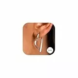 Adramata 925 Silber Herz Creolen - 14K Vergoldete Rosegold Ohrringe für Damen und Mädchen