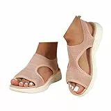 LCpddajlspig Orthopädische Sandalen Damen, Sommerschuhe Damen Waschbare Slingback Mit Weiches Fussbett Sommerschuhe Riemchensandalen Sandaletten Bequem Breite füße Barfuß Sandalen Flache Strandschuhe