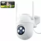 TOAIOHO Überwachungskamera Aussen - 5MP Kamera Überwachung Aussen 2,4/5Ghz WLAN IP Kamera Outdoor Außenkamera Kabel 360°PTZ Videoüberwachung Aussen Camera Dome Homekit mit Automatischer Verfolgung